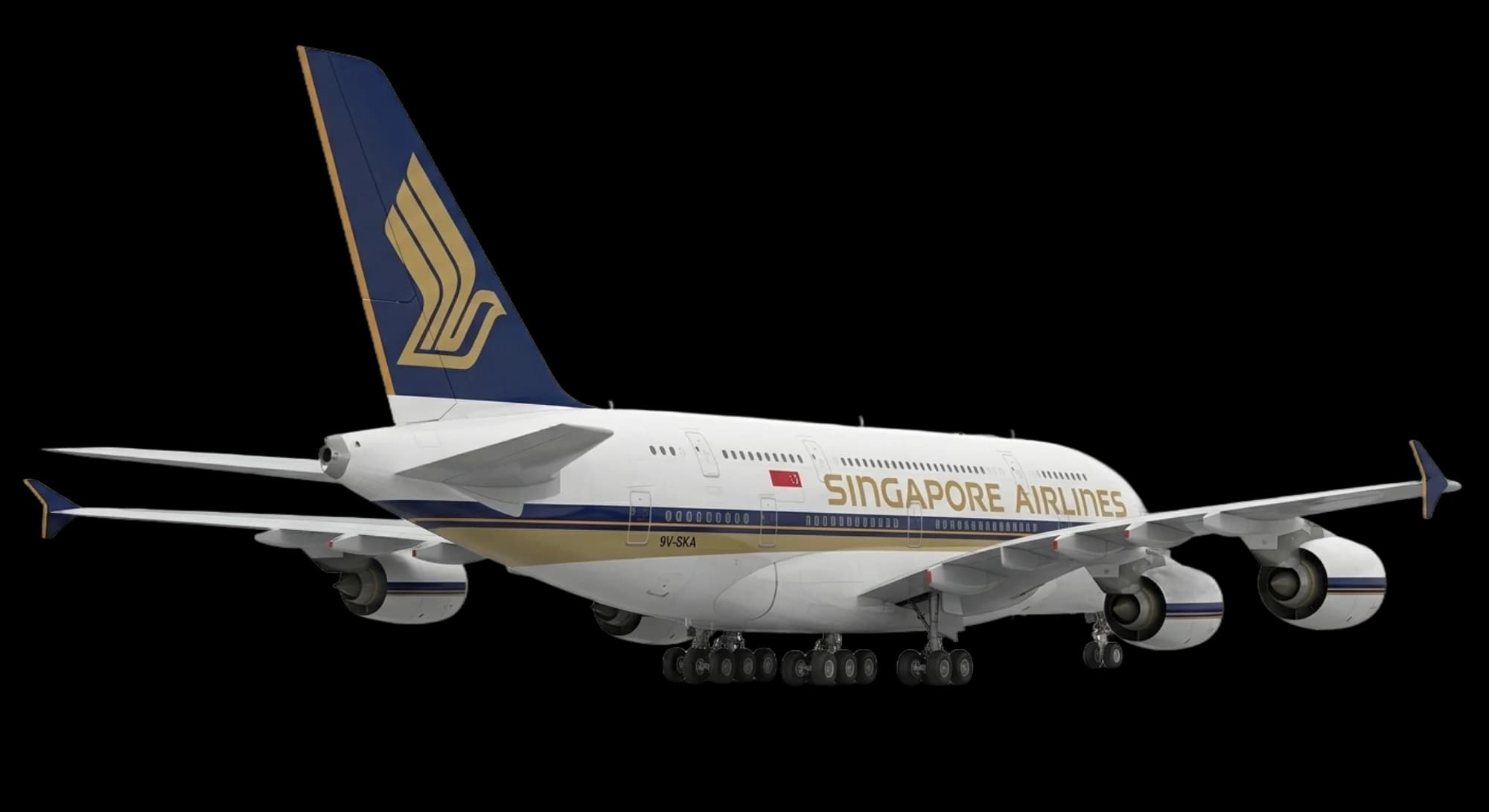 2005 Airbus Airbus A380 - Rear 3/4 - Airliner aircraft