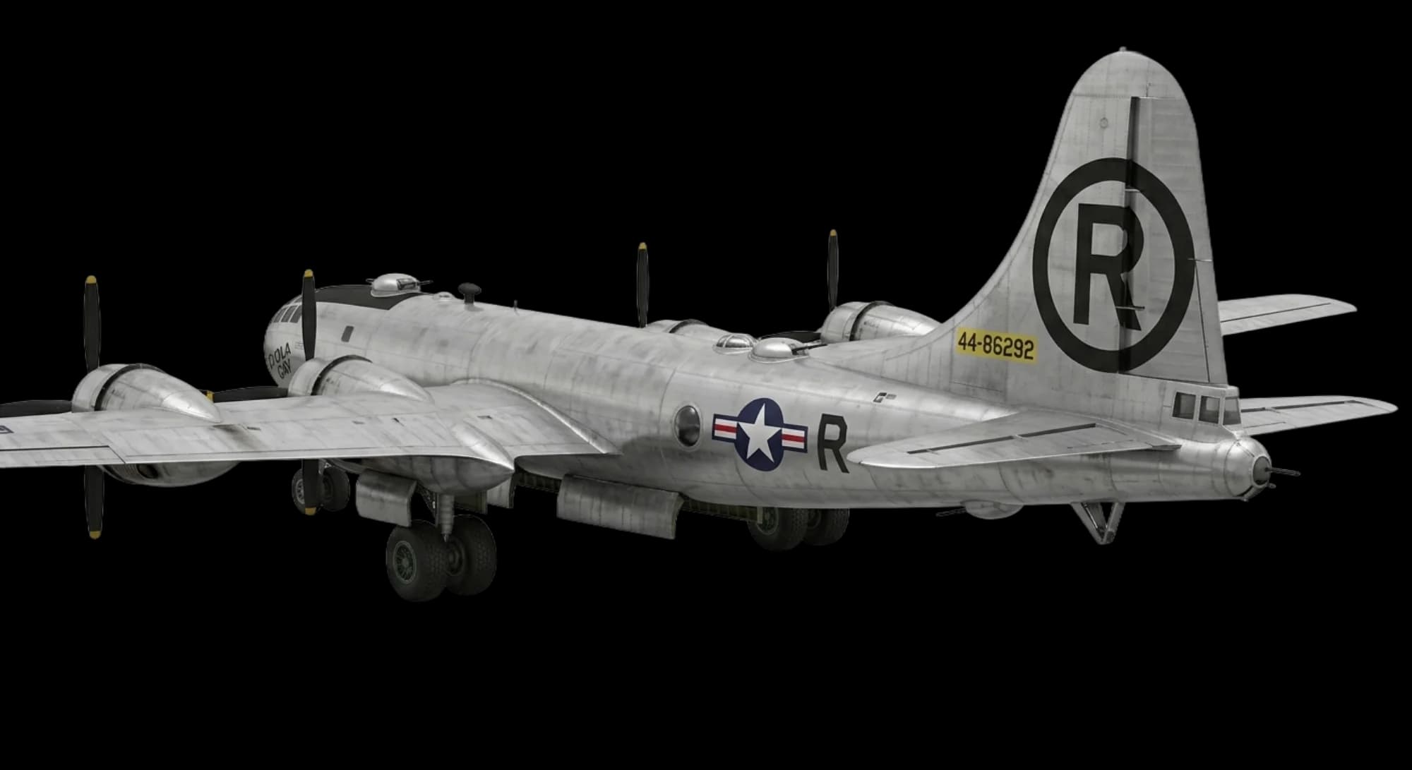 1942 Boeing Boeing B-29 Superfortress - Rear 3/4 - Bomber aircraft