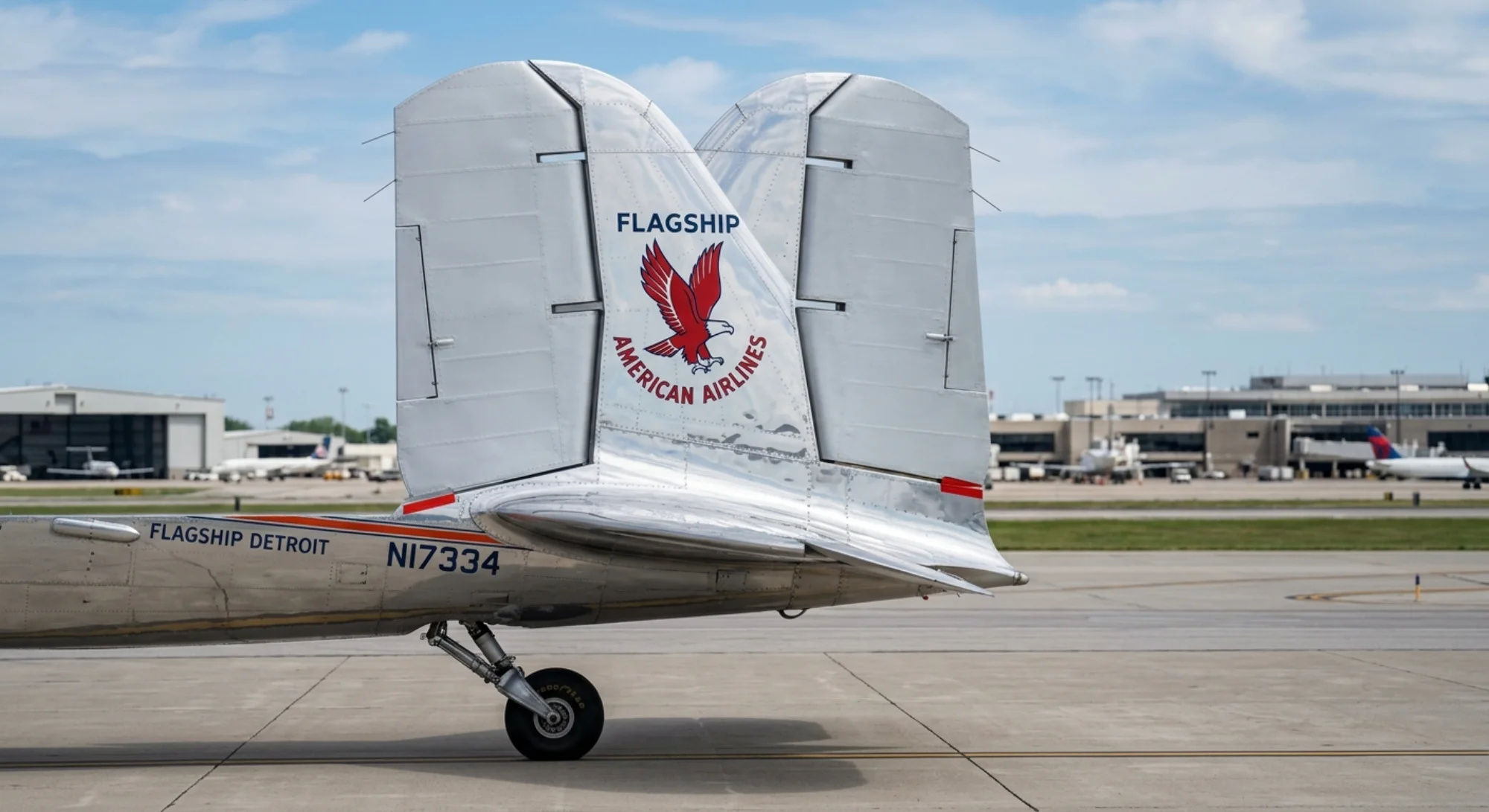 Douglas Aircraft DC-3 1935 - Tail Detail view