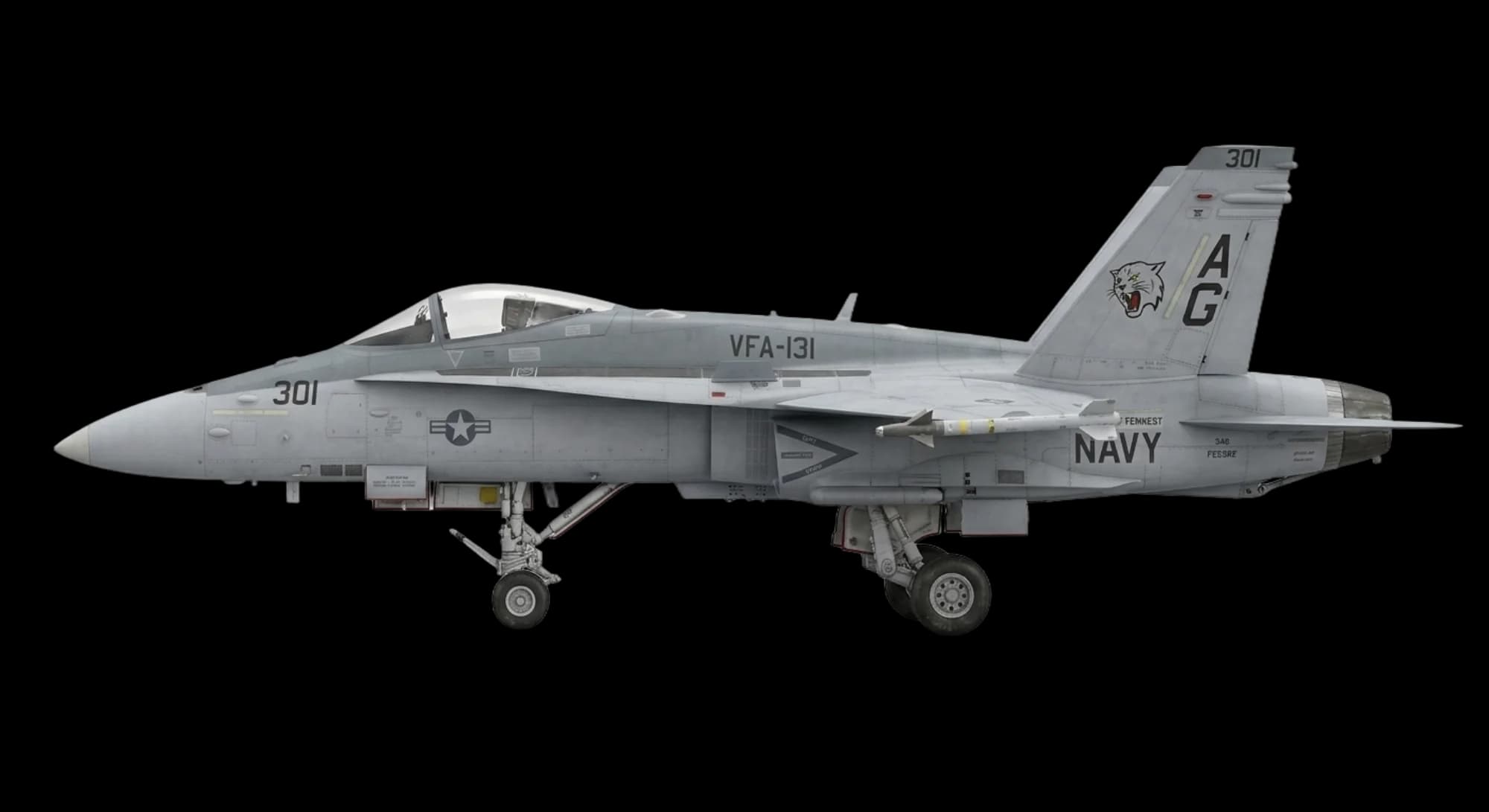 McDonnell Douglas F/A-18 Hornet 1978 - Profile view