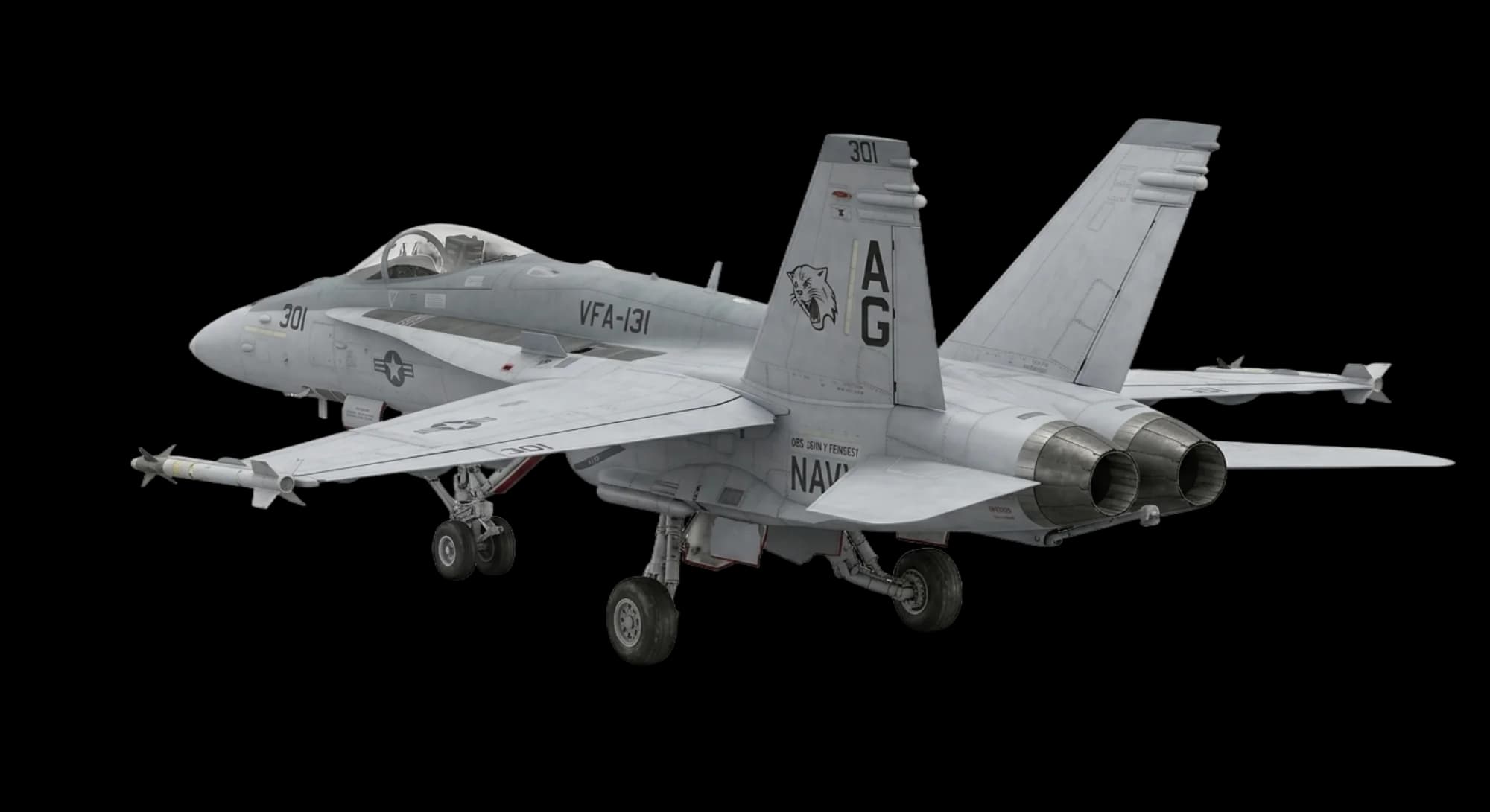 McDonnell Douglas F/A-18 Hornet 1978 - Rear 3/4 view