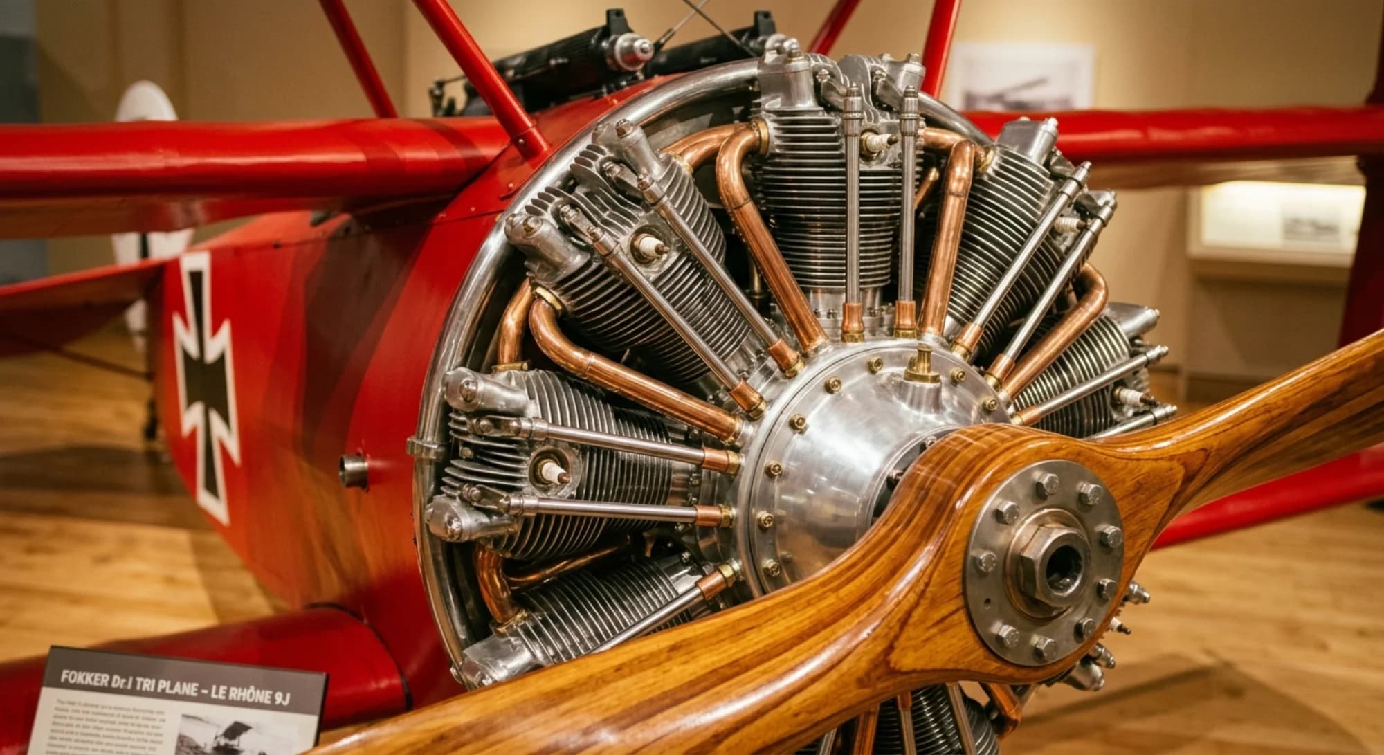 Fokker Fokker Dr.I 1917 - Engine view