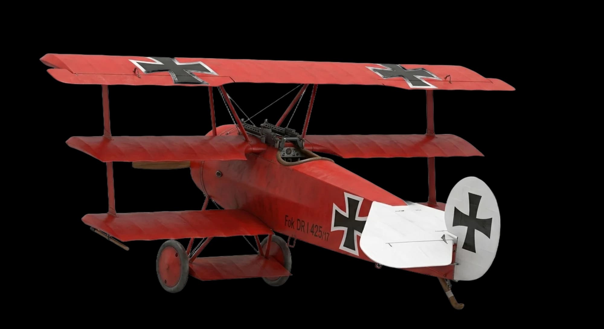 Fokker Fokker Dr.I 1917 - Rear 3/4 view