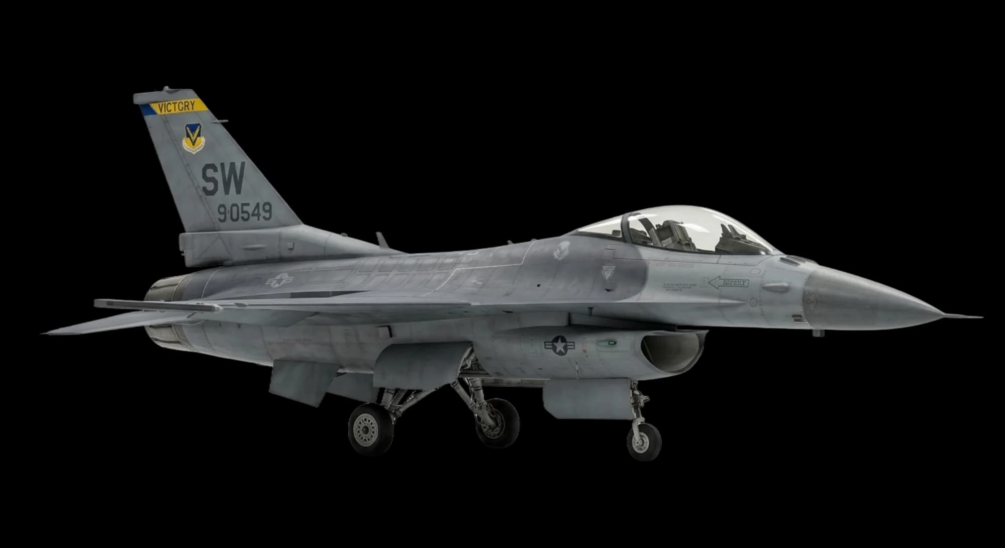 1974 General Dynamics F-16 Fighting Falcon - Profile - Fighter aircraft