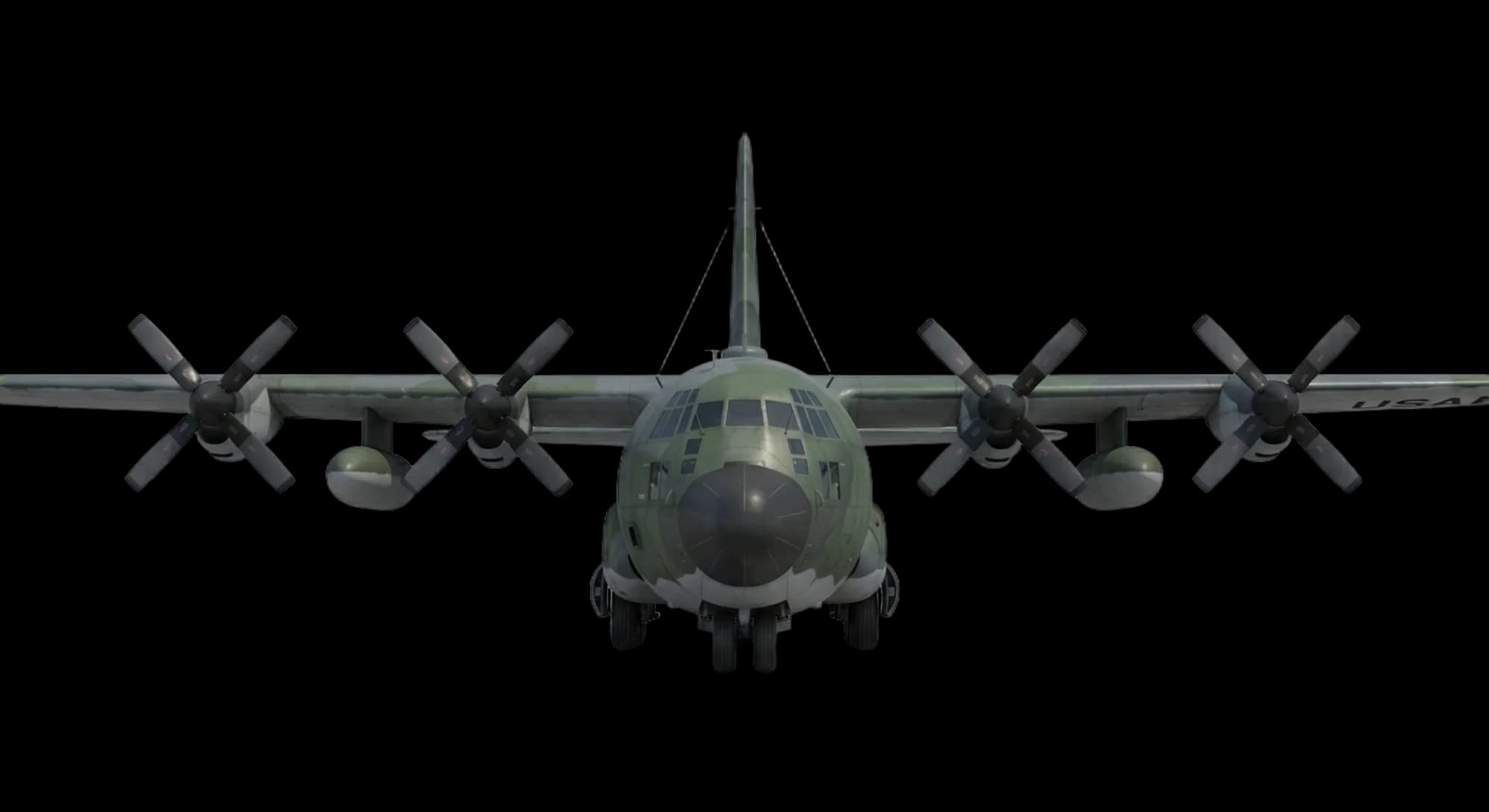 1954 Lockheed Martin C-130 Hercules - Front - Transport aircraft