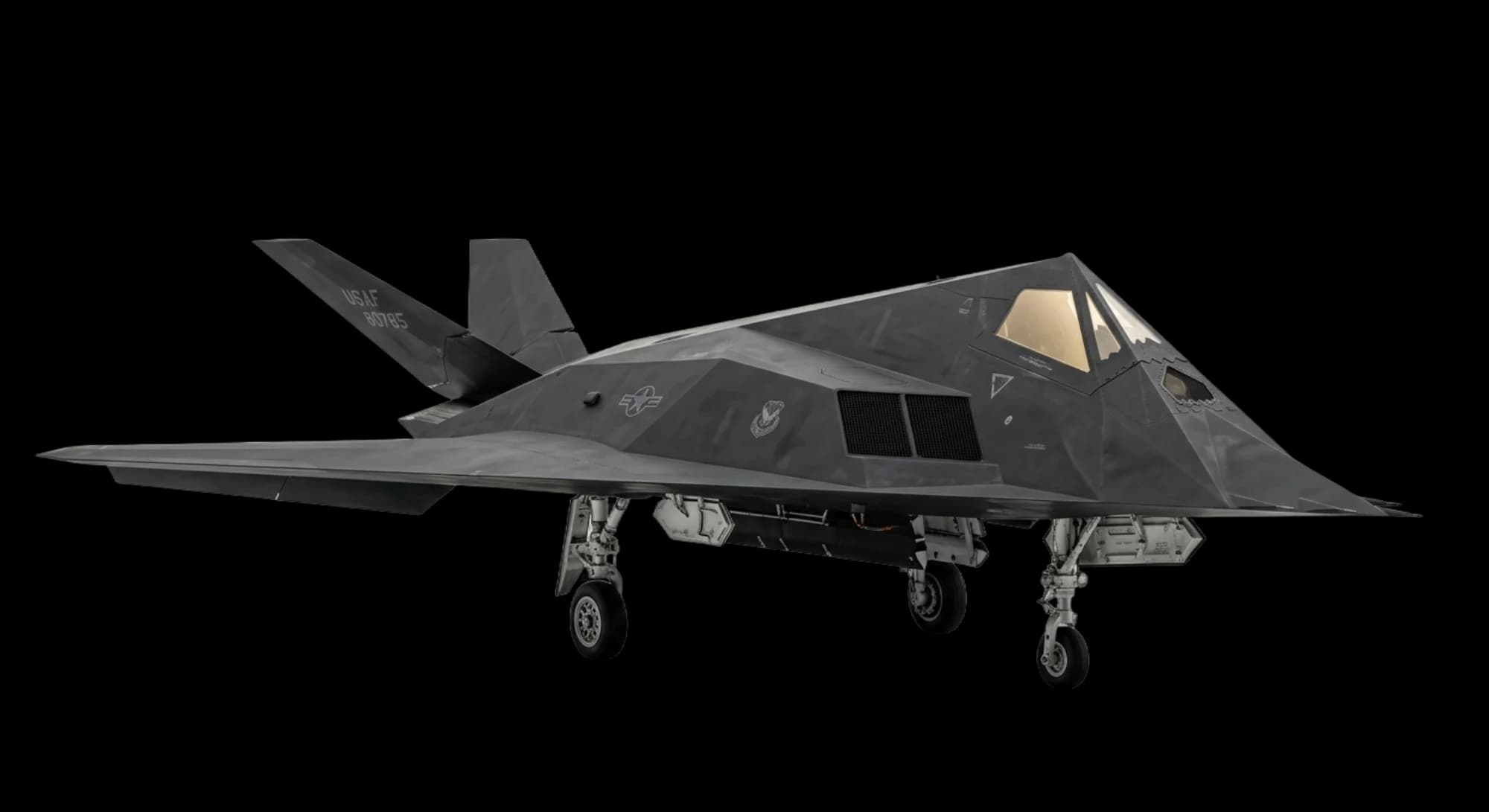 1981 Lockheed Martin F-117 Nighthawk - Front 3/4 - Attack aircraft