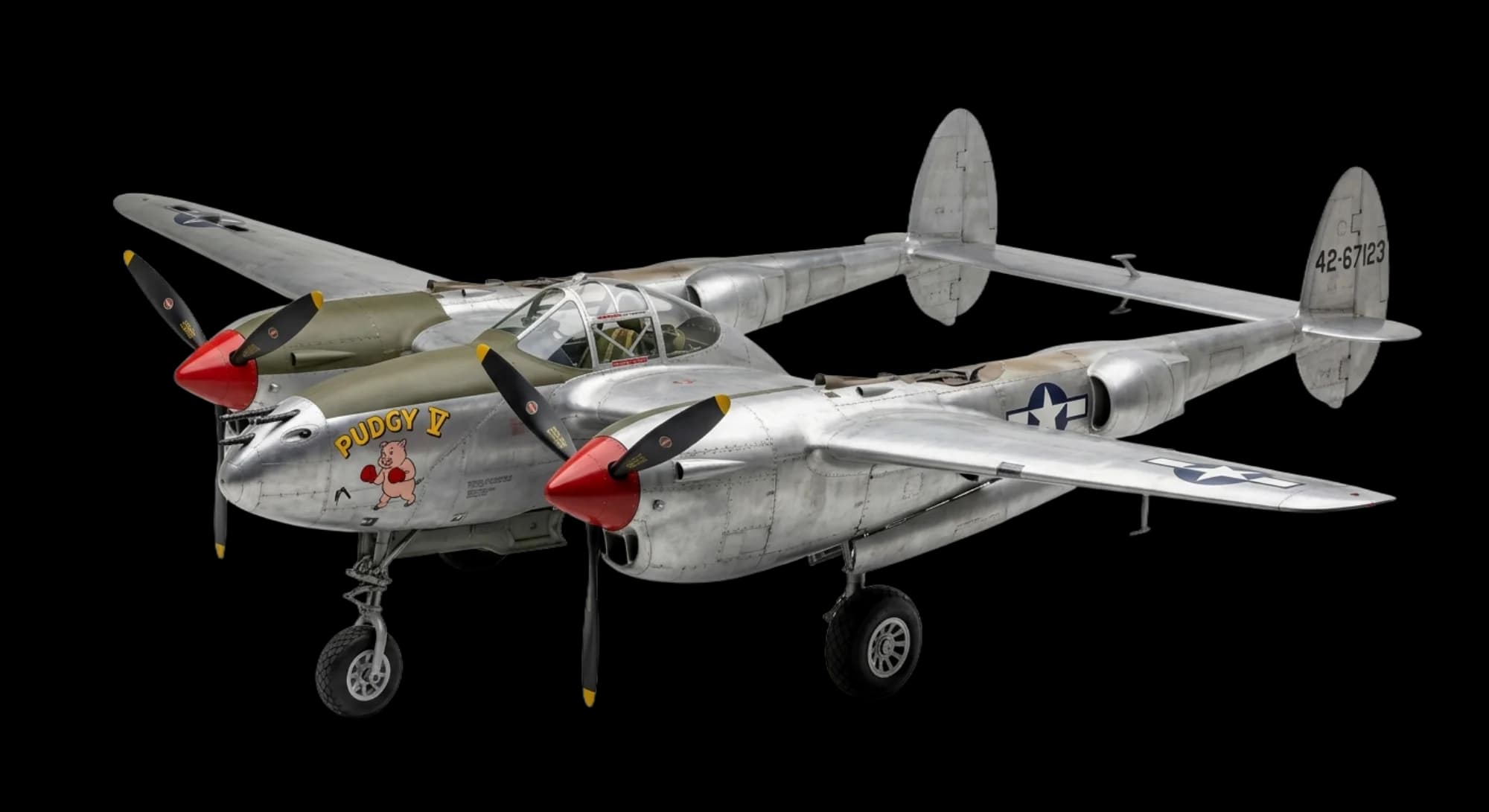 1939 Lockheed Martin Lockheed P-38 Lightning - Front 3/4 - Fighter aircraft