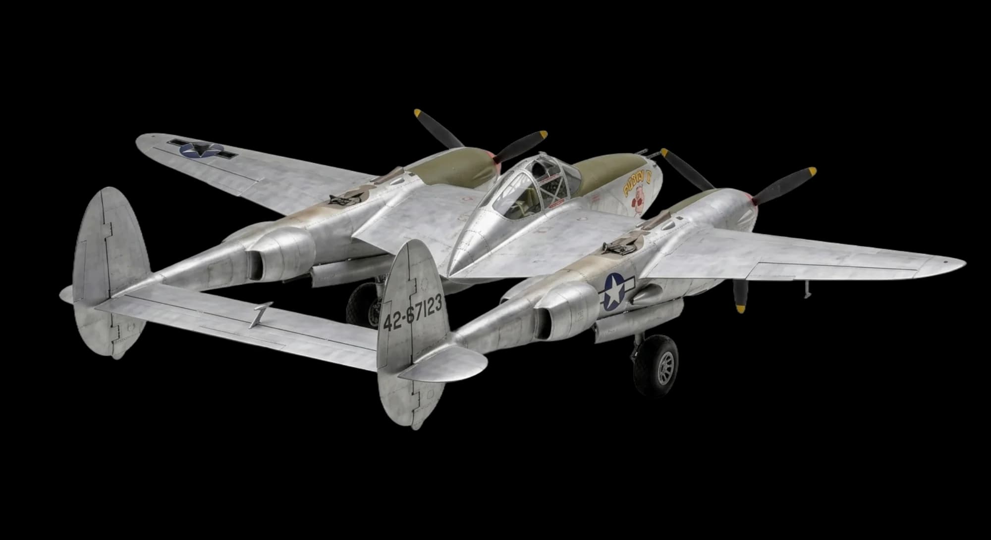 1939 Lockheed Martin Lockheed P-38 Lightning - Rear 3/4 - Fighter aircraft