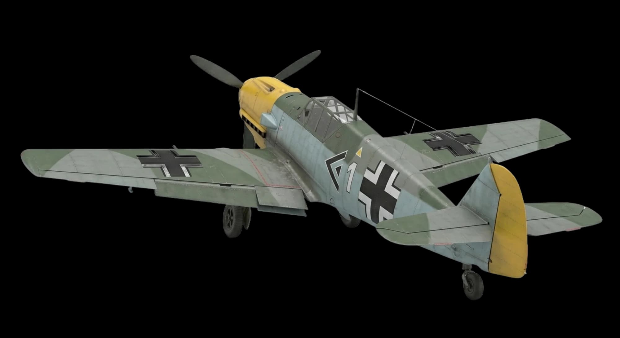 Messerschmitt Bf 109 1935 - Rear 3/4 view