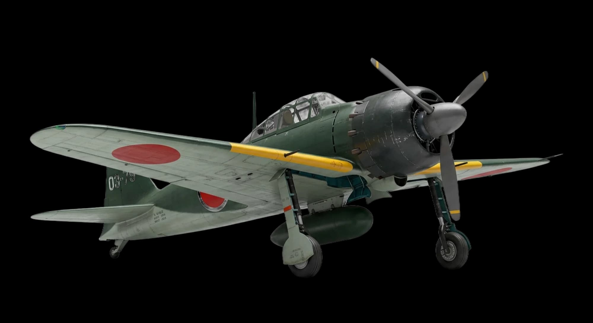 Mitsubishi Aircraft Mitsubishi A6M Zero 1939 - Front 3/4 view