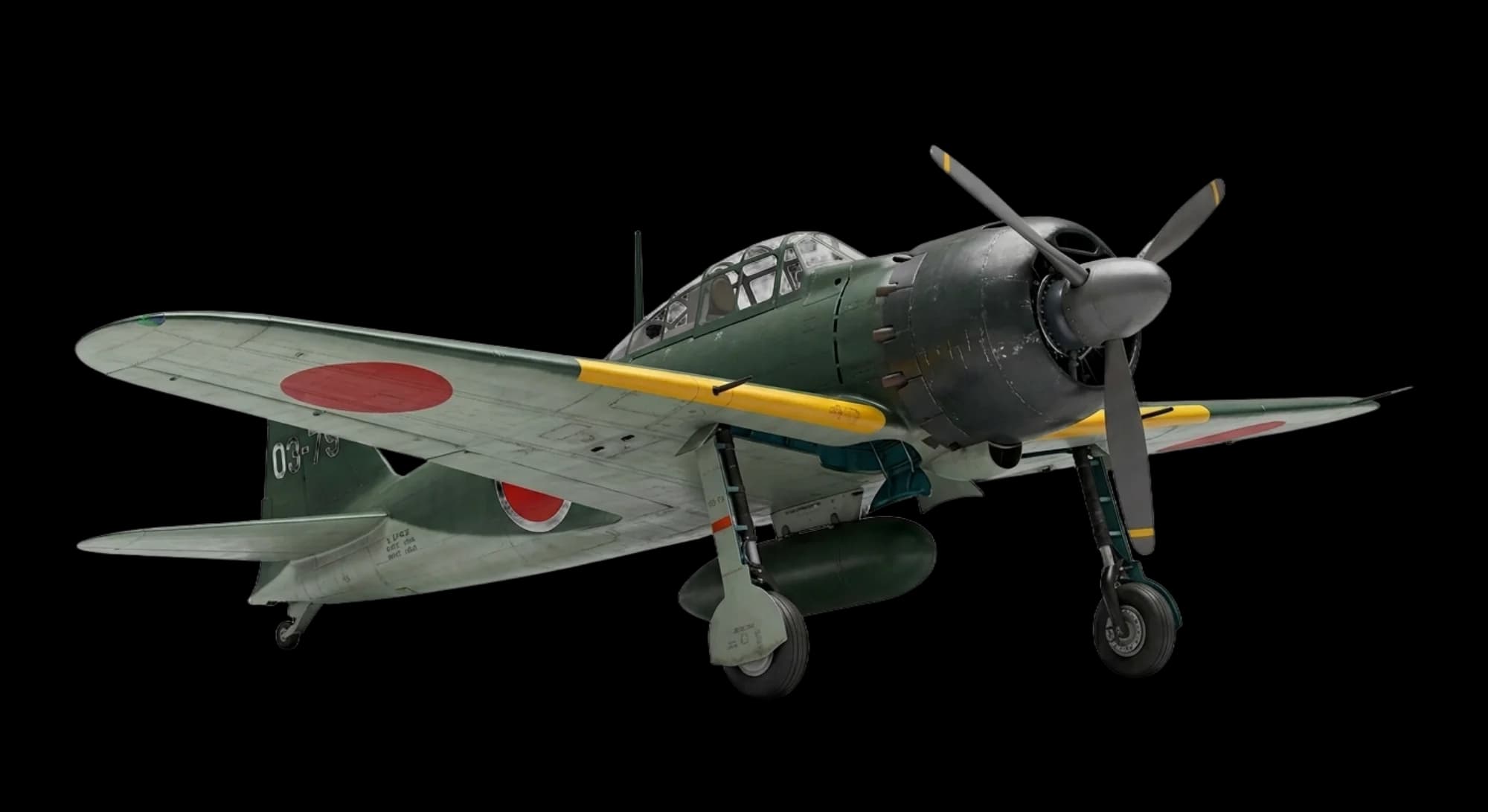 Mitsubishi Aircraft Mitsubishi A6M Zero 1939 - Rear 3/4 view