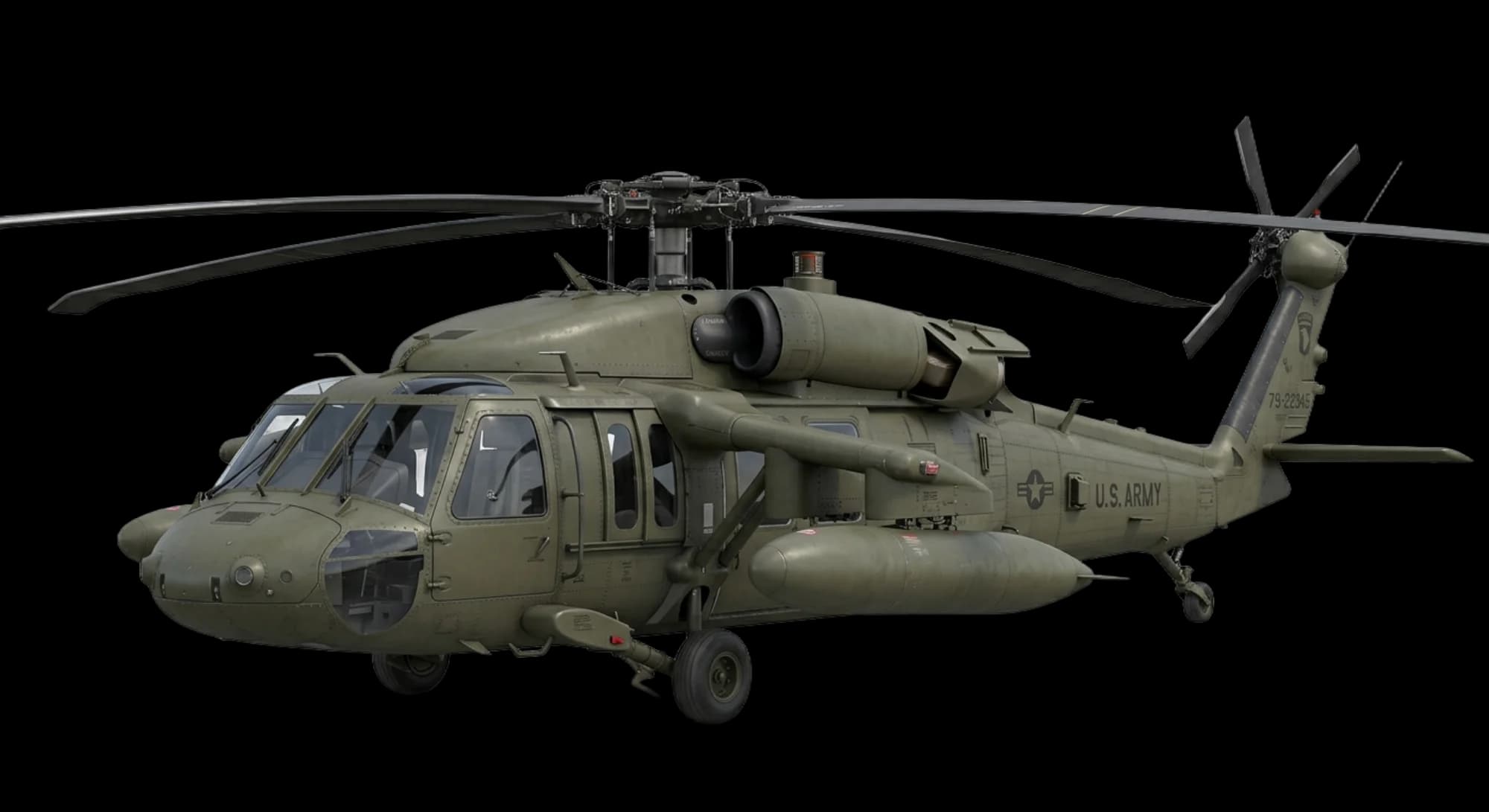 Sikorsky Aircraft UH-60 Black Hawk 1974 - Front 3/4 view