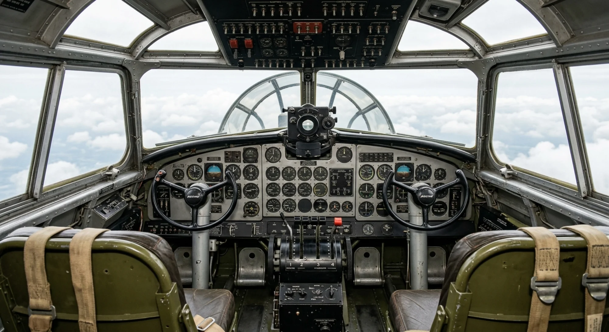 1935 Boeing B-17 Flying Fortress - Cockpit - Bomber aircraft