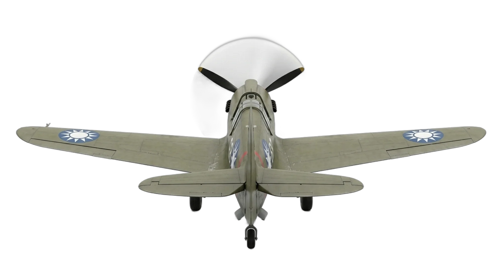 1938 Curtiss Aeroplane P-40 Warhawk - Rear - Fighter aircraft