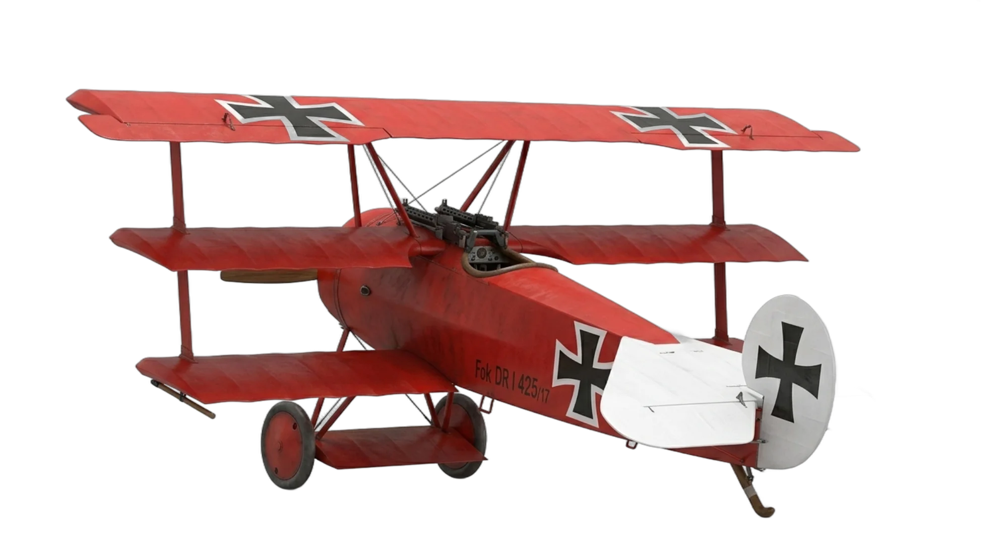 1917 Fokker Fokker Dr.I - Rear 3/4 - Fighter aircraft