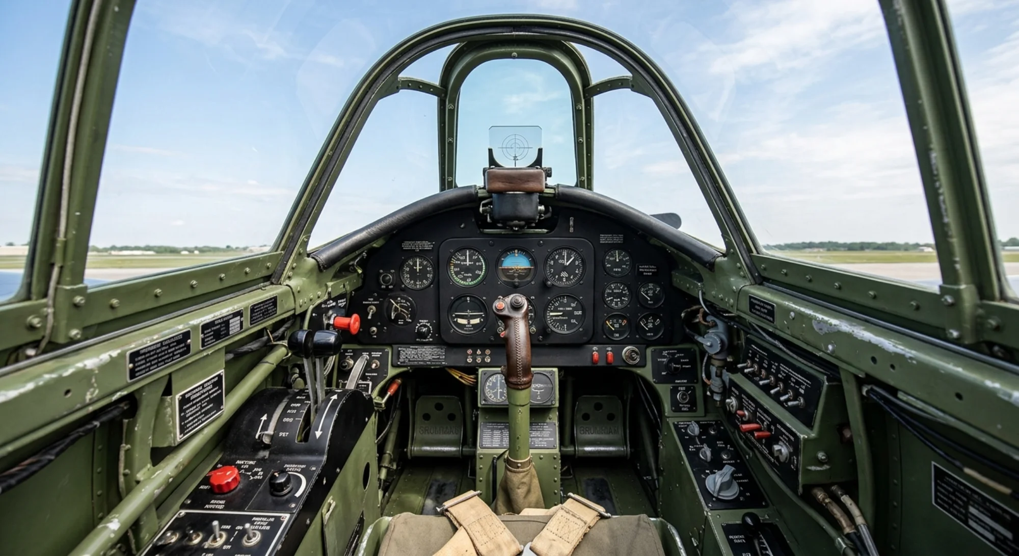 1942 Grumman F6F Hellcat - Cockpit - Fighter aircraft