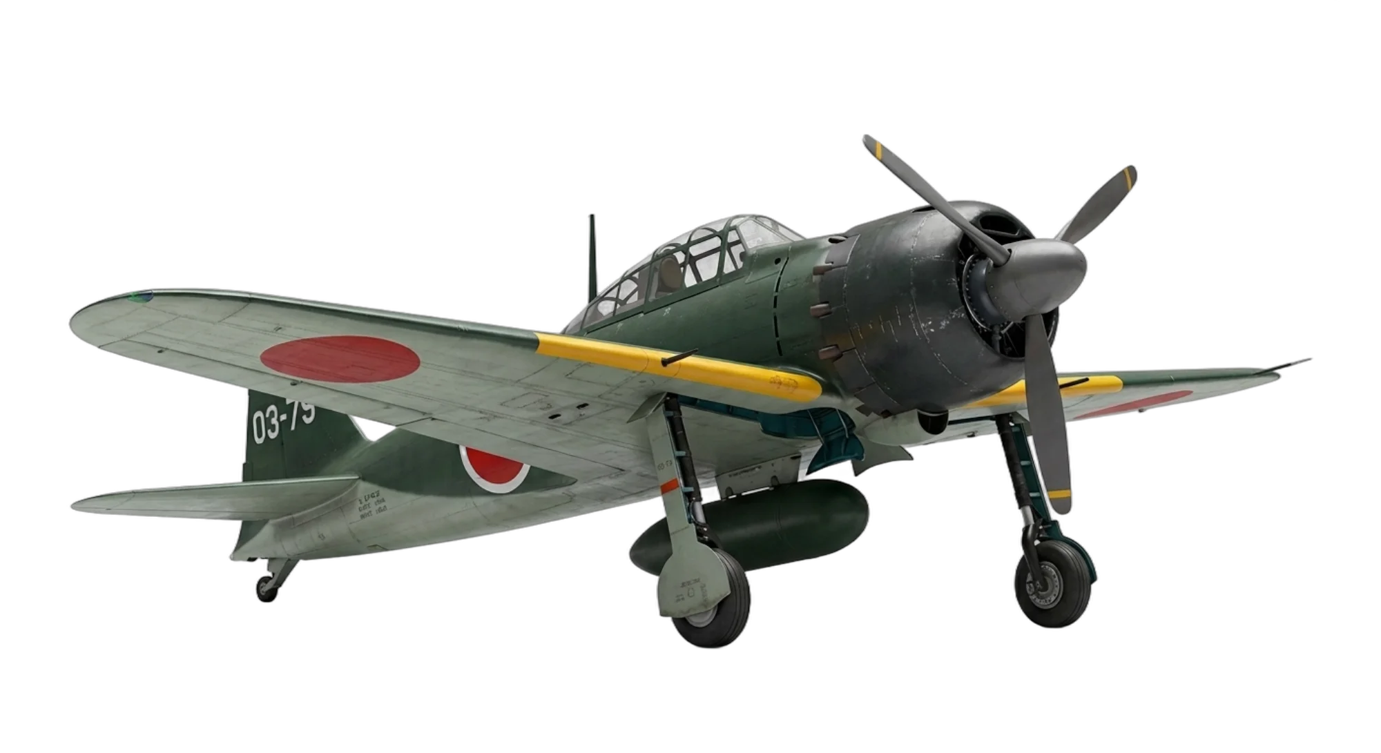 1939 Mitsubishi Aircraft Mitsubishi A6M Zero - Rear 3/4 - Fighter aircraft